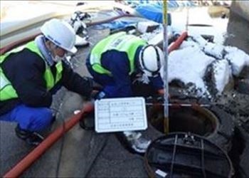 【一次調査】場内埋設管の流下状況の確認